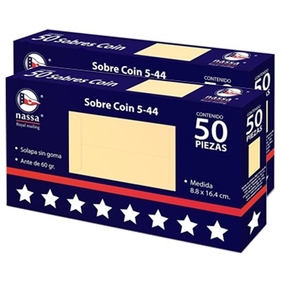 CIENTO DE SOBRES COIN PARA NOMINA COIN NASSA